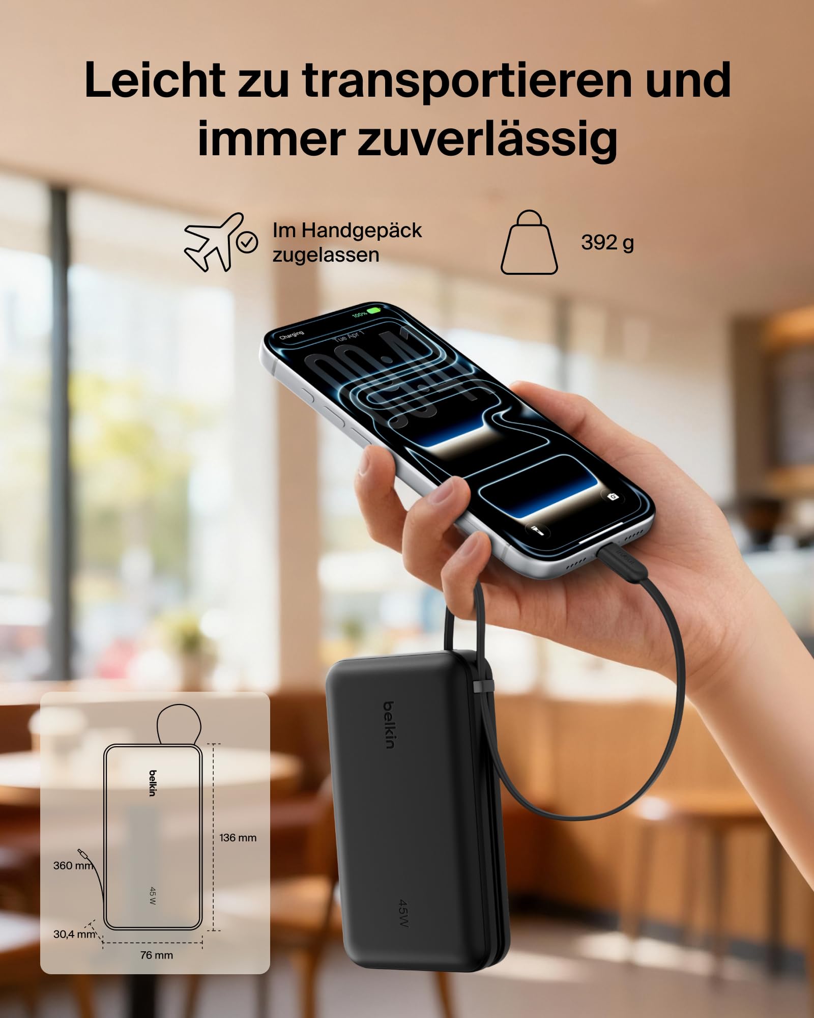 belkin-ultracharge-20000-mah-powerbank-mit-integriertem-usb-c-kabel-schwarz image 8