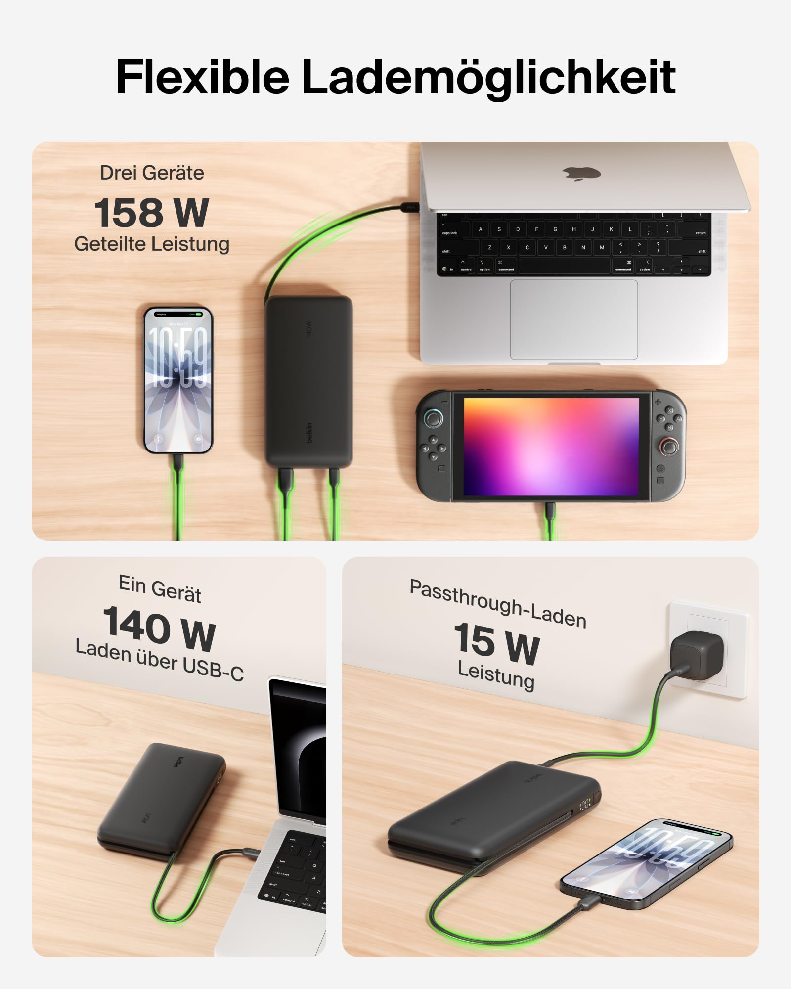 belkin-ultracharge-pro-25000mah-power-bank-laptop-schnellladen-schwarz image 4