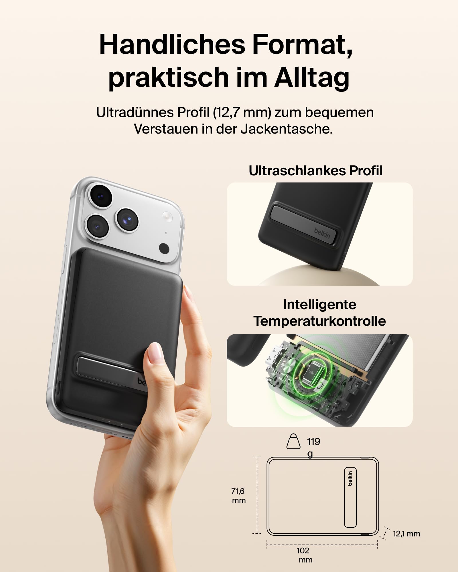 belkin-boostcharge-5000mah-magnetische-power-bank-mit-st-nder-qi2-usb-c-schwarz image 2
