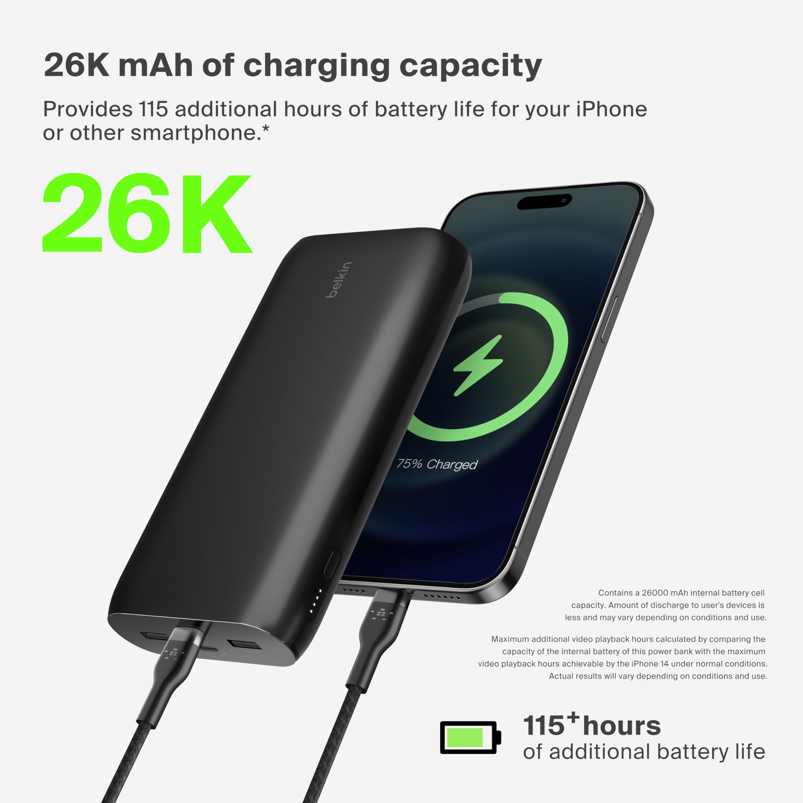 belkin-boostcharge-26000mah-powerbank-4-port-32w-usb-c-usb-a-schwarz image 4