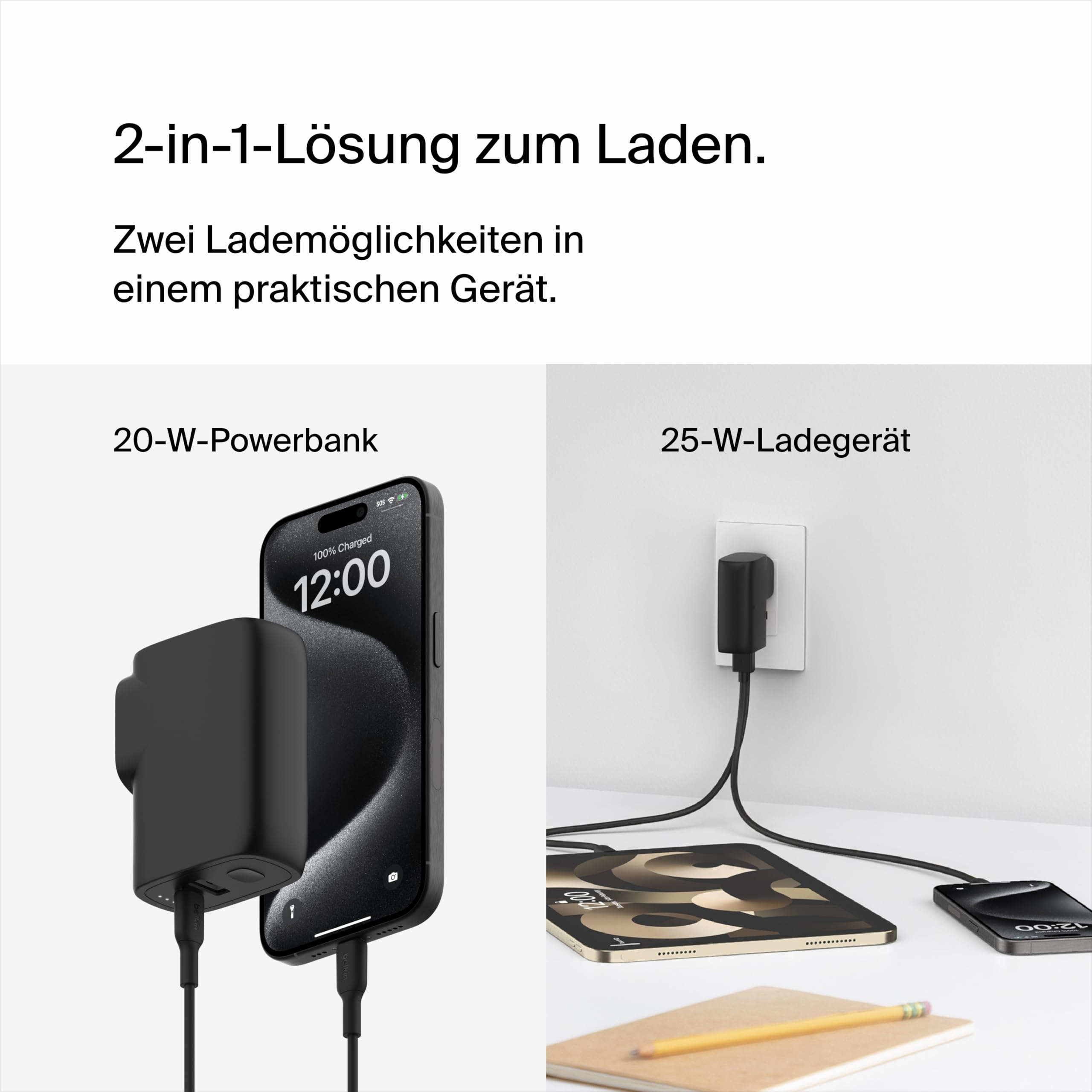 belkin-boostcharge-hybrid-ladeger-t-25w-mit-5-000-mah-powerbank-2-in-1-usb-c-pd3 image 2