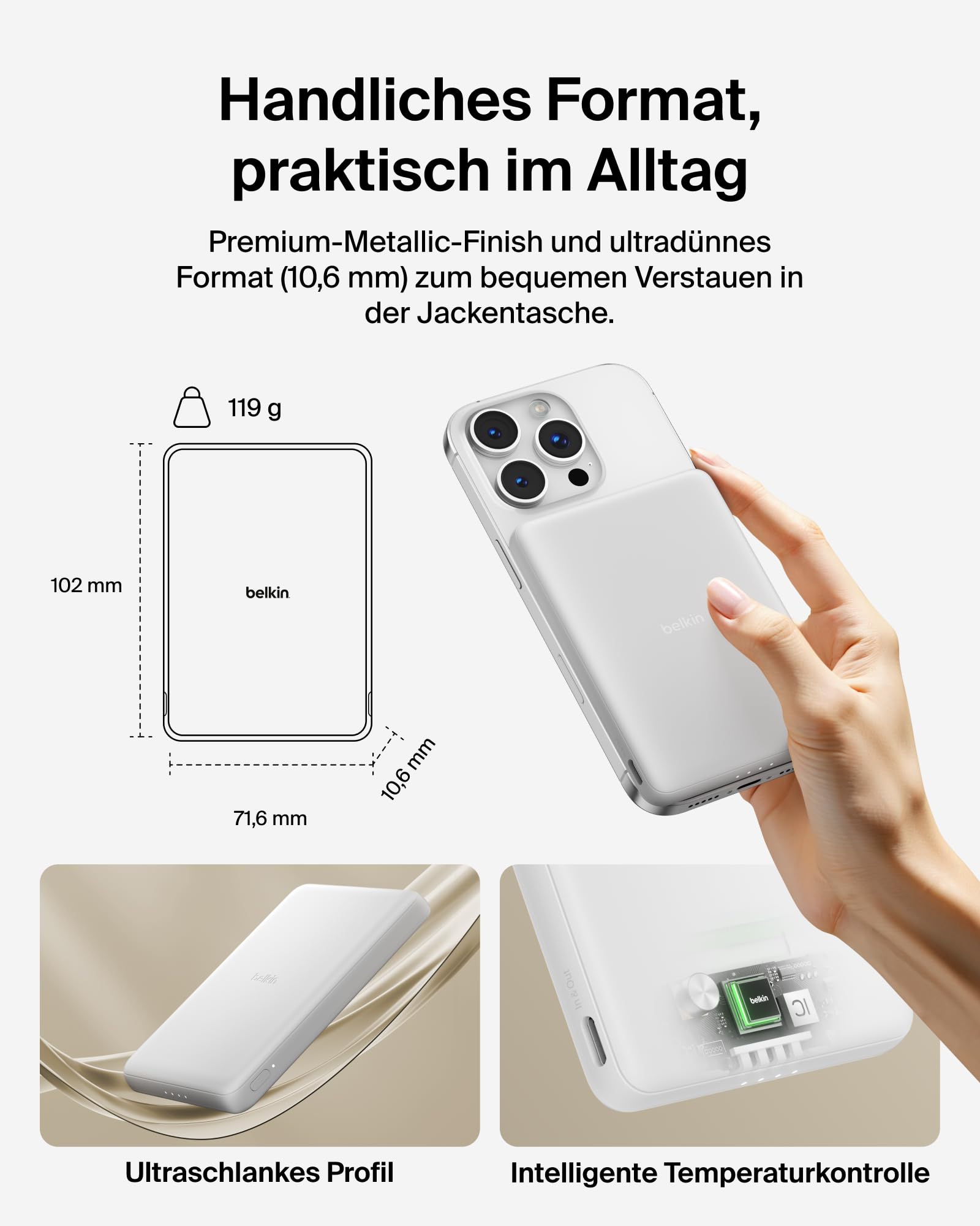 belkin-boostcharge-5000mah-magnetische-power-bank-mit-usb-c-weiss-5k-powerbank-m image 3