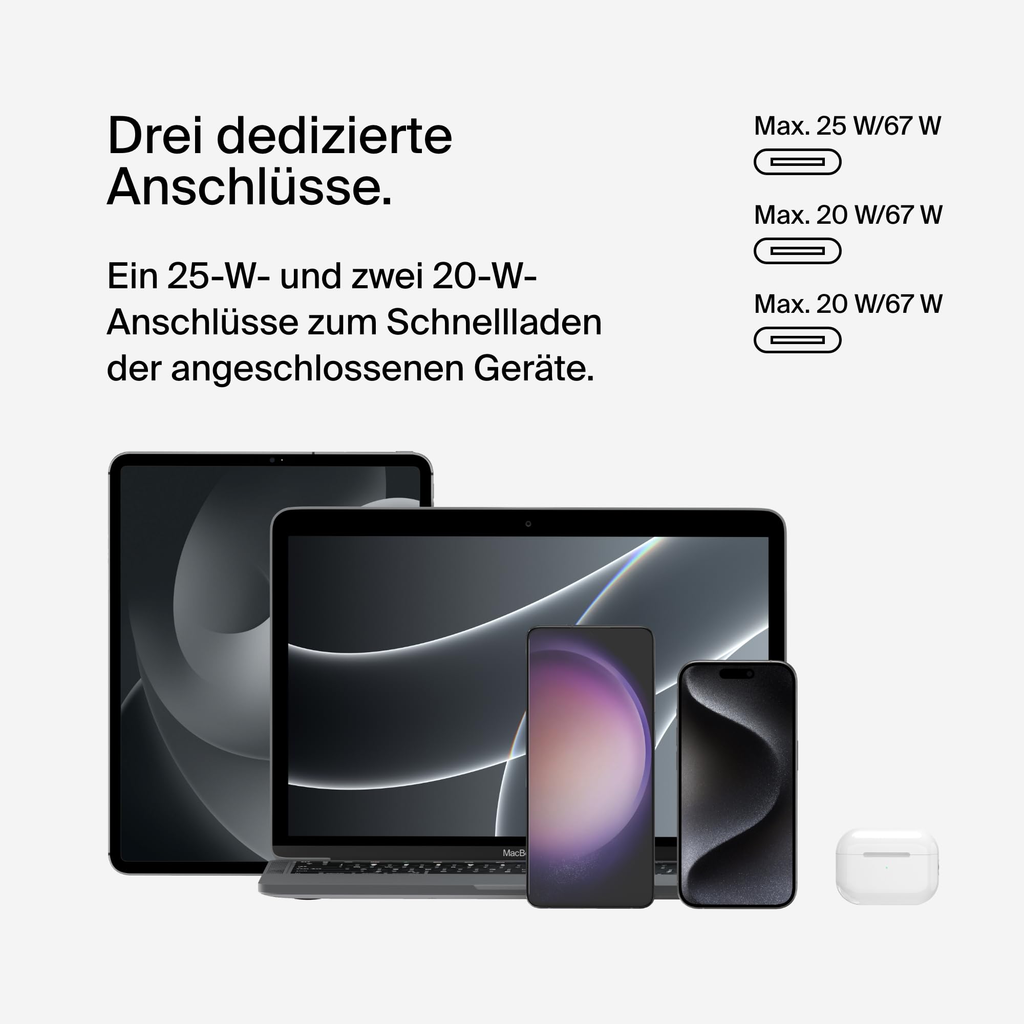 belkin-boostcharge-67w-usb-c-ladeger-t-mit-3-anschl-ssen-und-pps-wei image 5