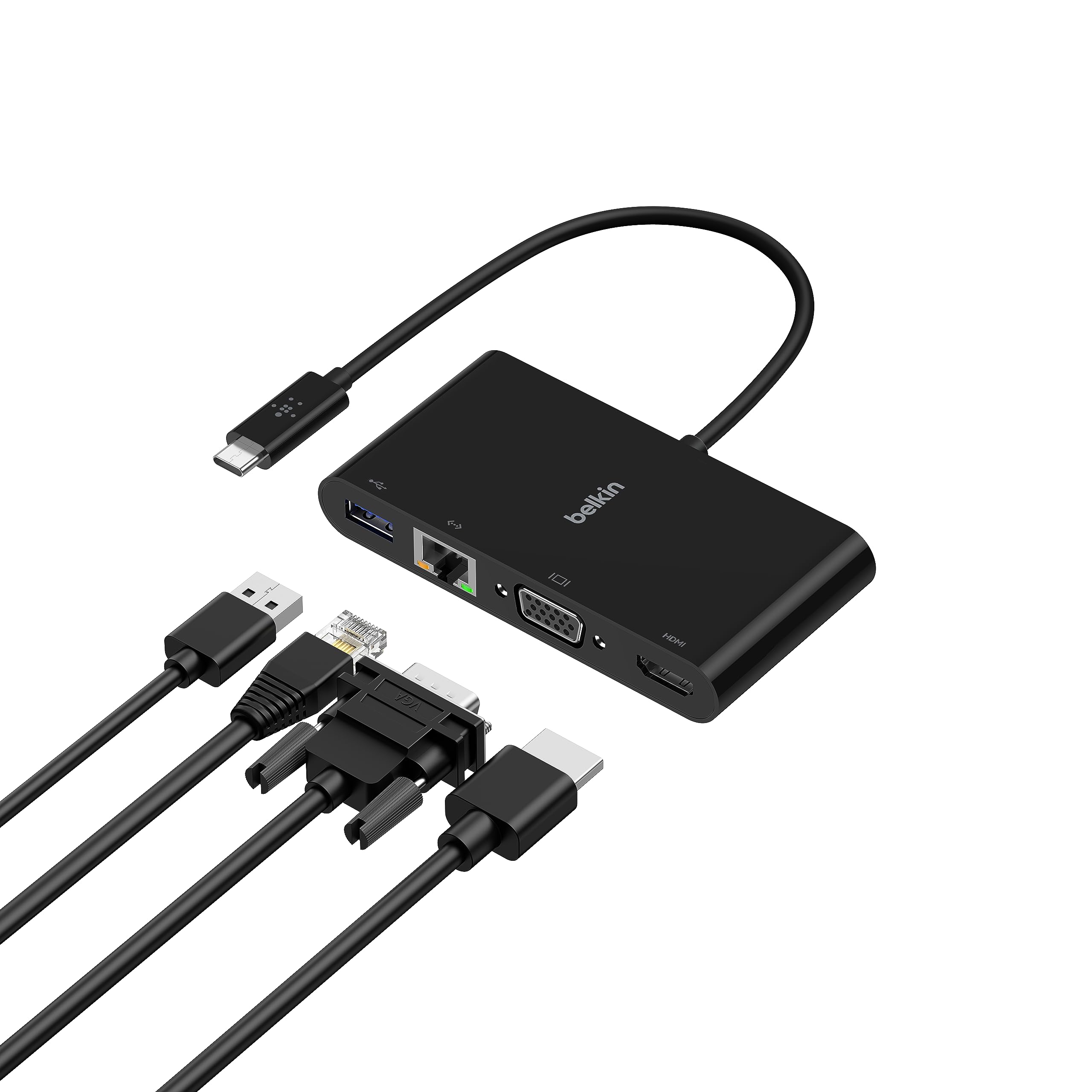 belkin-usb-c-video-adapter-4-in-1-hdmi-vga-dvi-displayport-schwarz image 8
