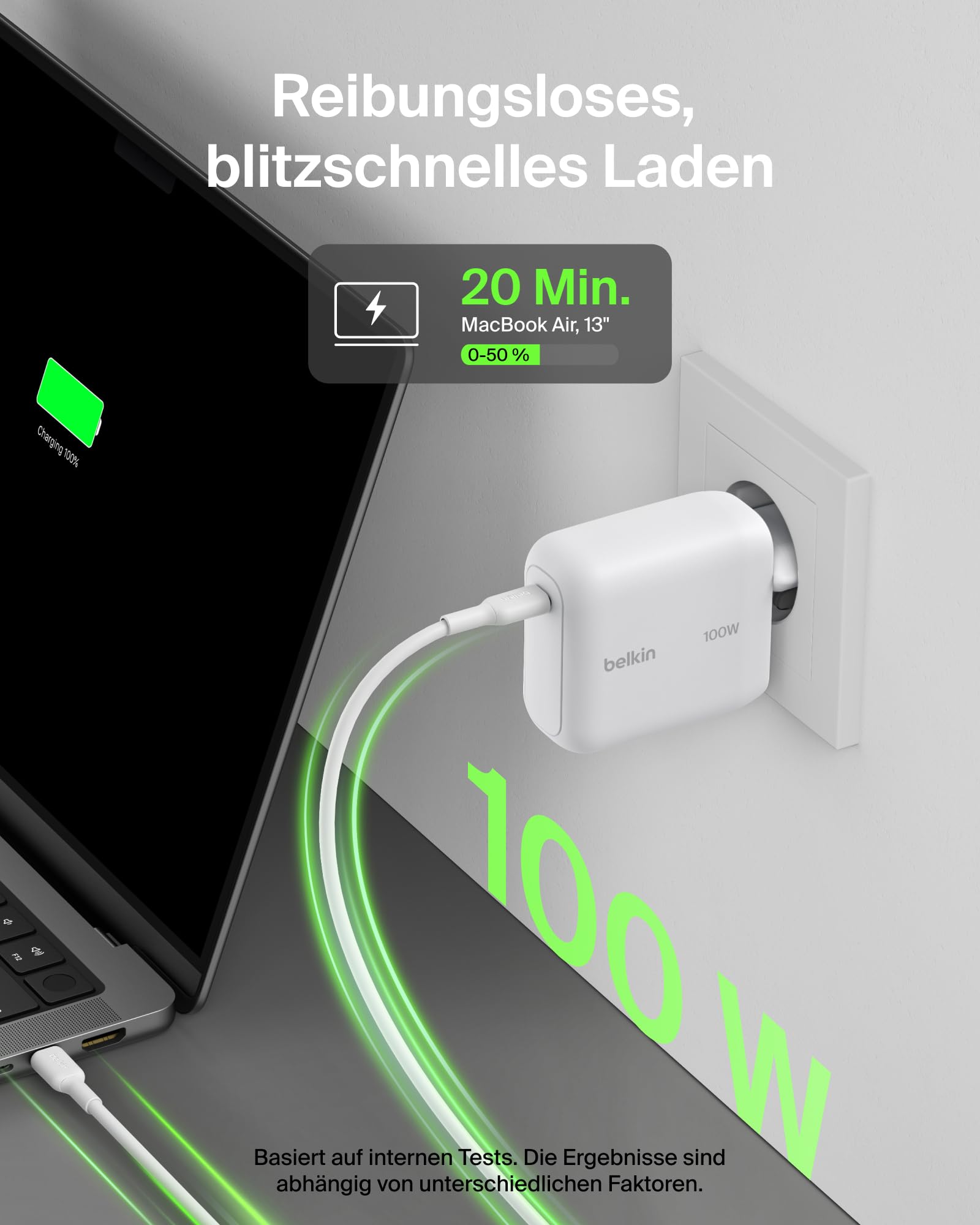 belkin-boostcharge-usb-c-gan-ladeger-t-100w-mit-einklappbarem-stecker-wei image 2