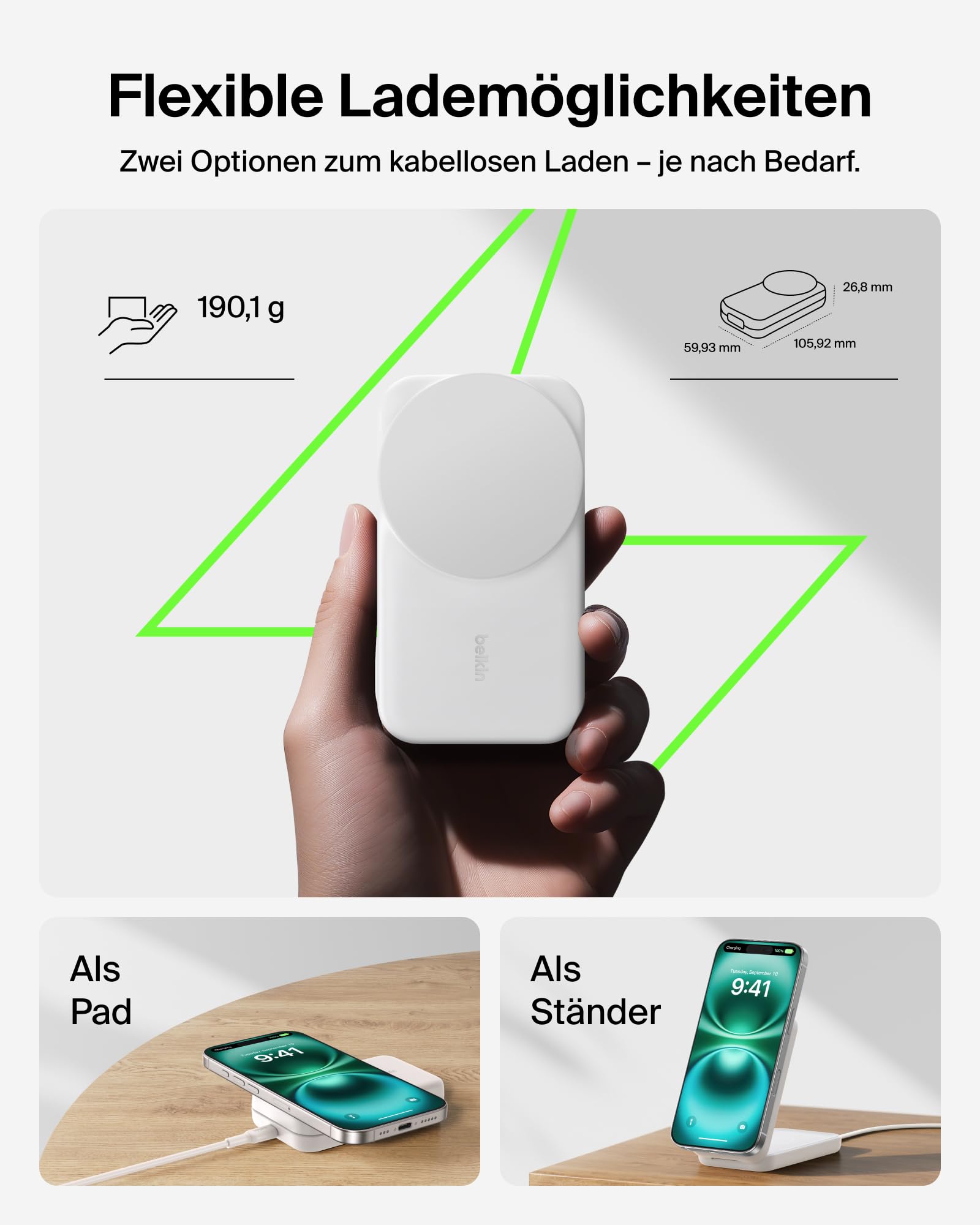 belkin-ultracharge-3-in-1-qi2-ladestation-25w-wei-faltbar-mit-45w-netzteil image 5