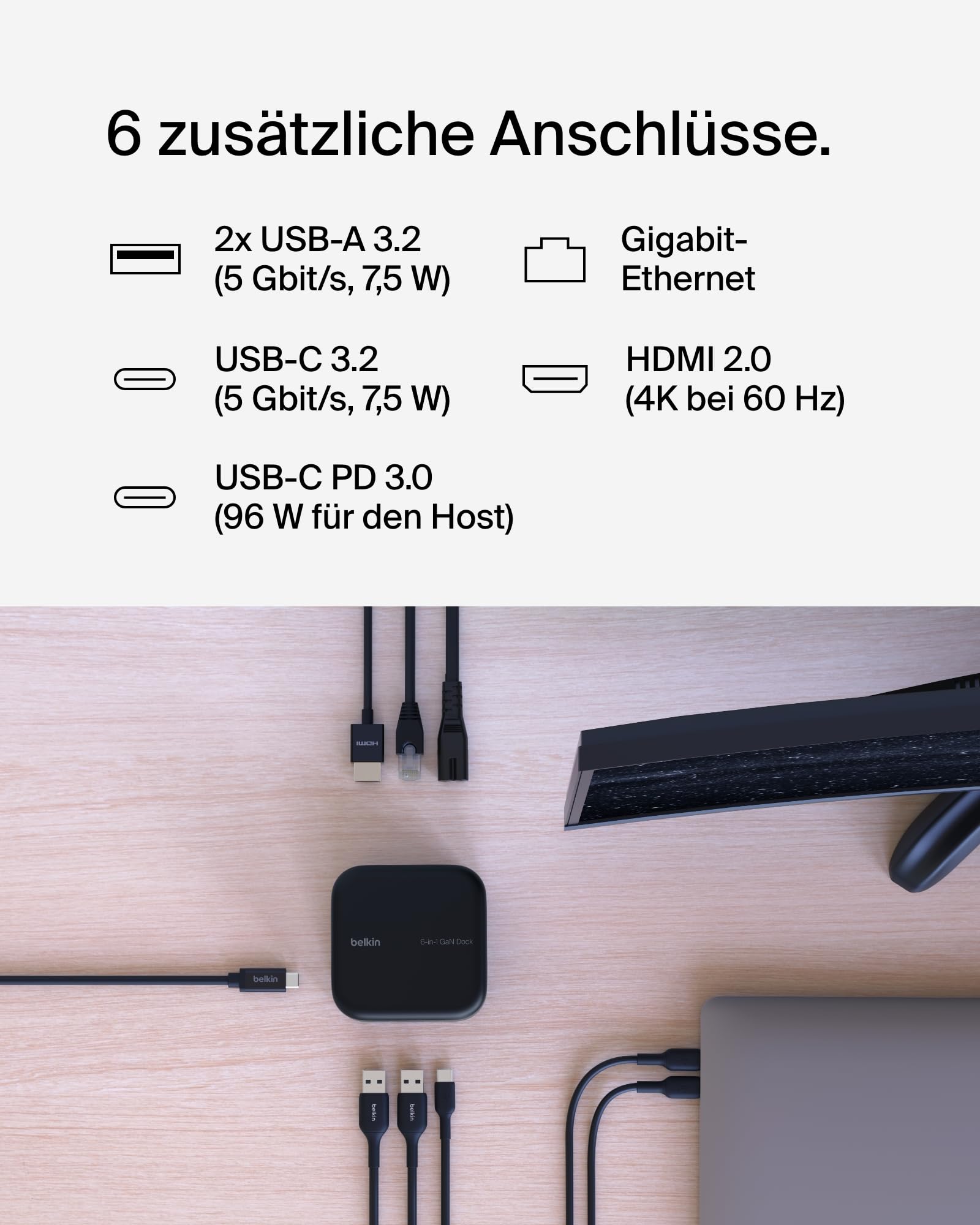 belkin-connect-usb-c-6-in-1-core-gan-docking-station-130-w-mit-96-w-power-delive image 2