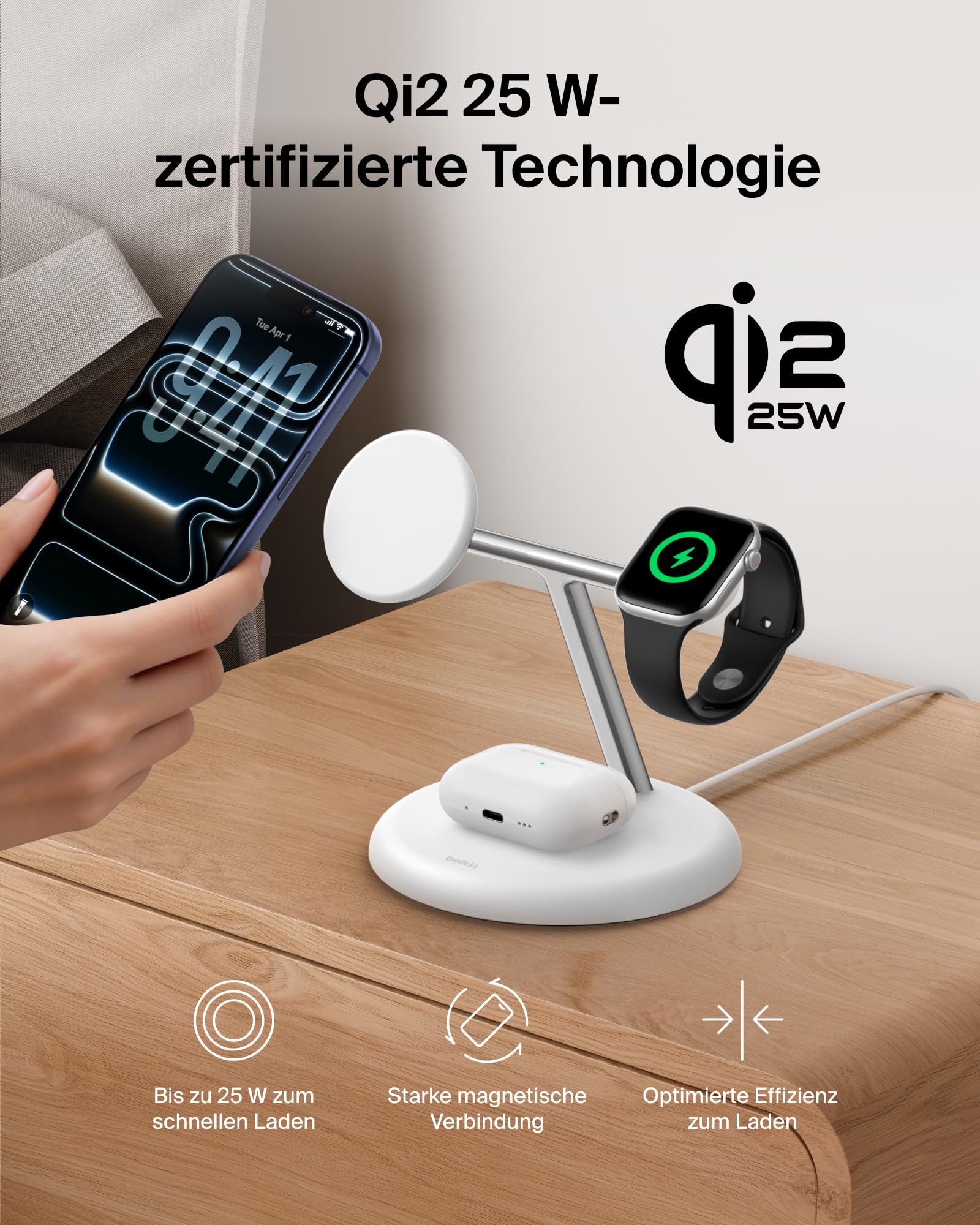 belkin-ultracharge-3-in-1-ladestation-mit-qi2-25w-wei image 4
