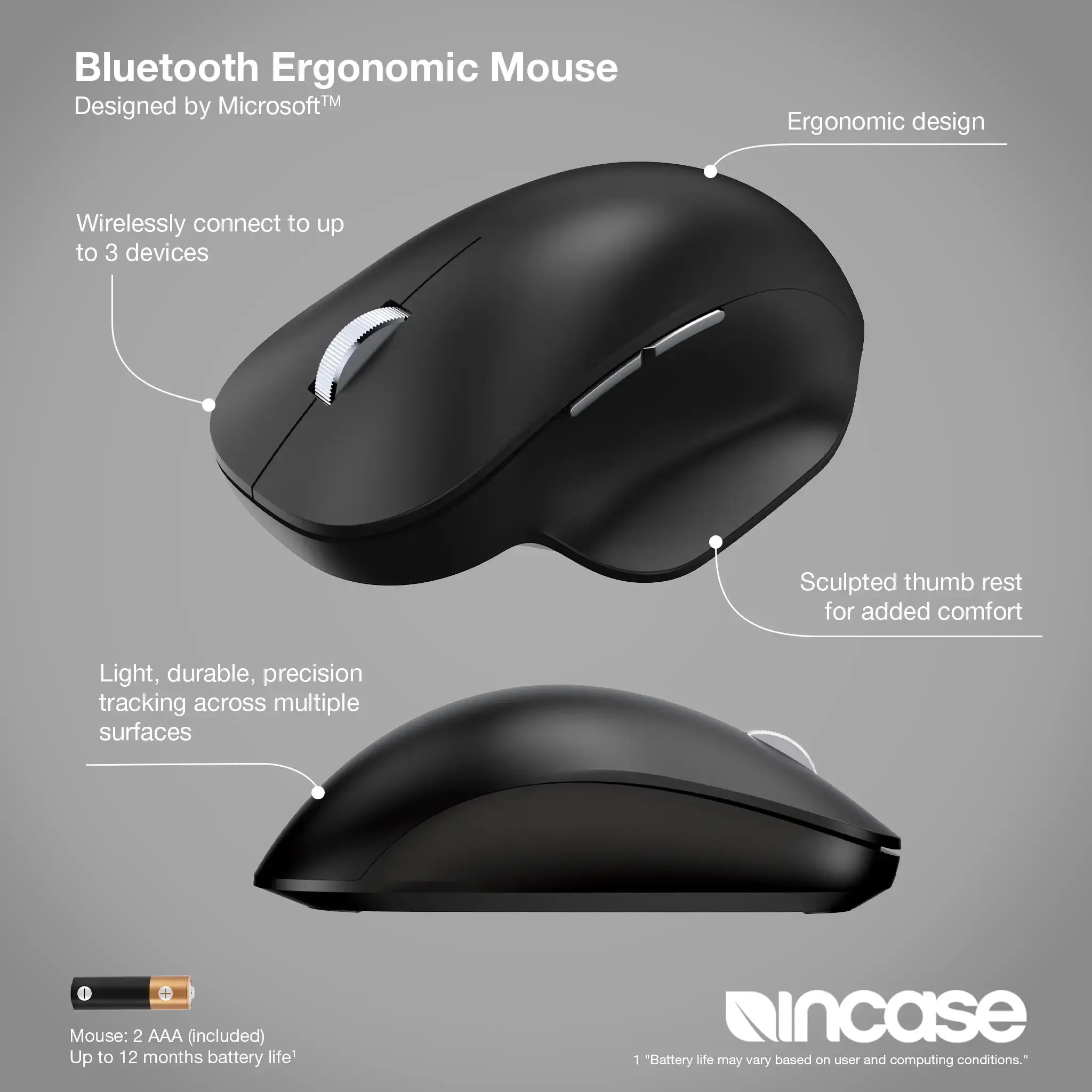 incase-bluetooth-ergonomic-mouse-designed-by-microsoft-kabellos image 2