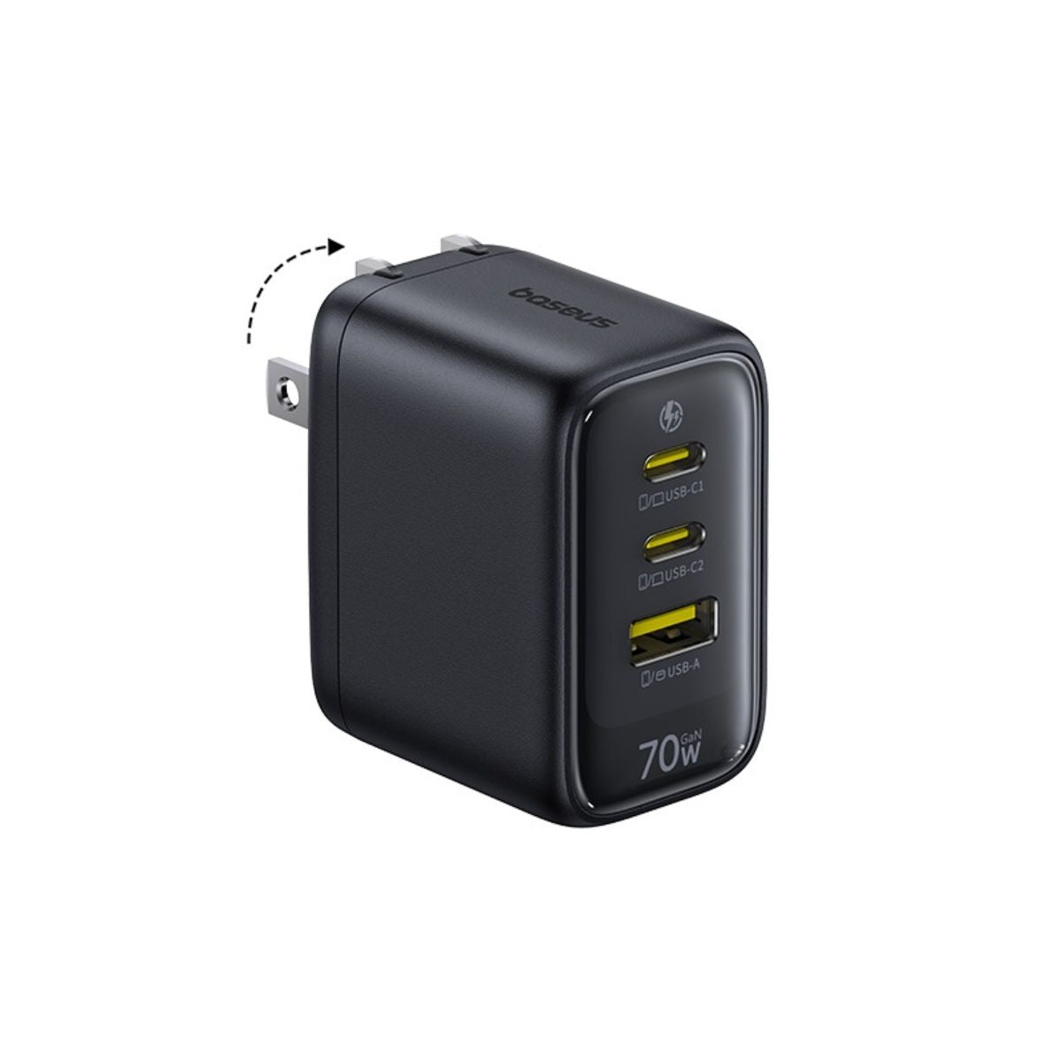 baseus-enerfill-fe22-gan6-fast-charger-70w-2x-usb-c-1x-usb-a image 3