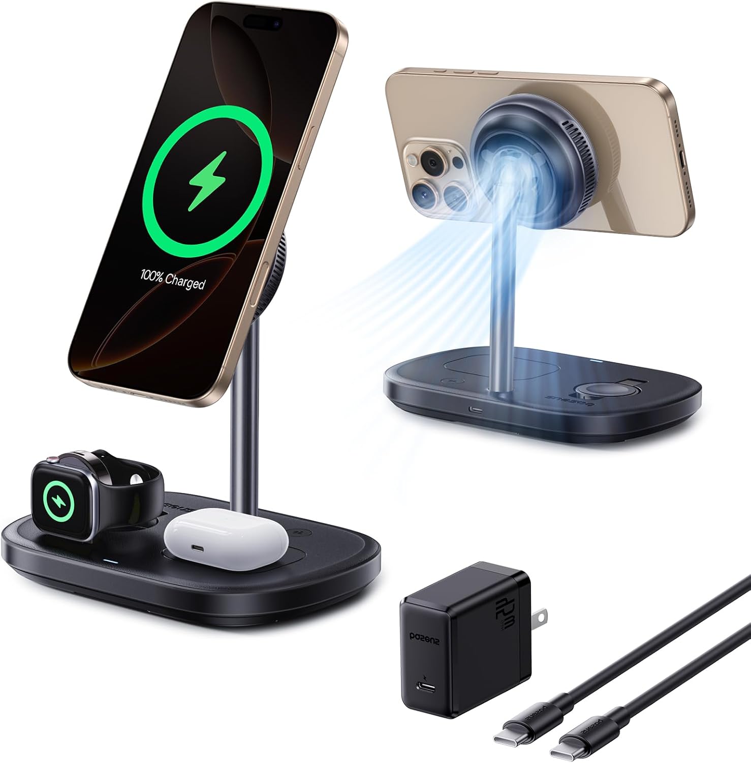 baseus-enerfill-fs41-3-in-1-kabellose-ladestation-f-r-iphone-watch-airpods image 7