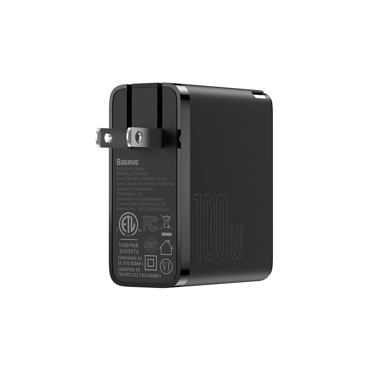 baseus-gan2-usb-c-ladeger-t-100w-mit-quick-charge-5-0-ein-port-volle-power image 2