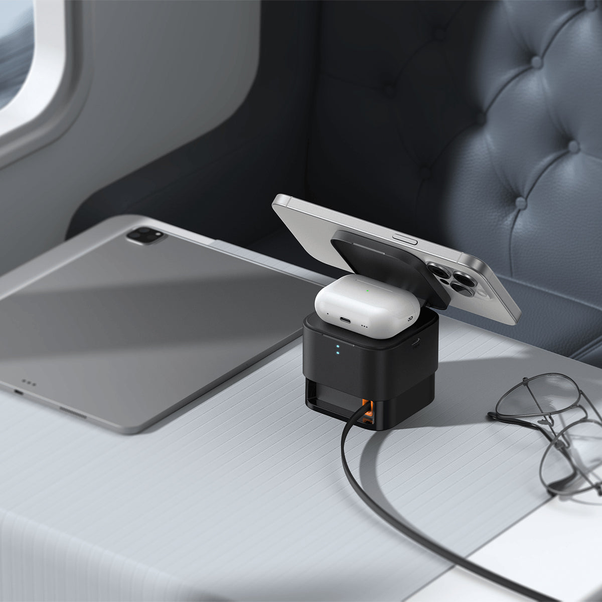 baseus-magpro-2-in-1-magnetic-wireless-charger-25w image 8