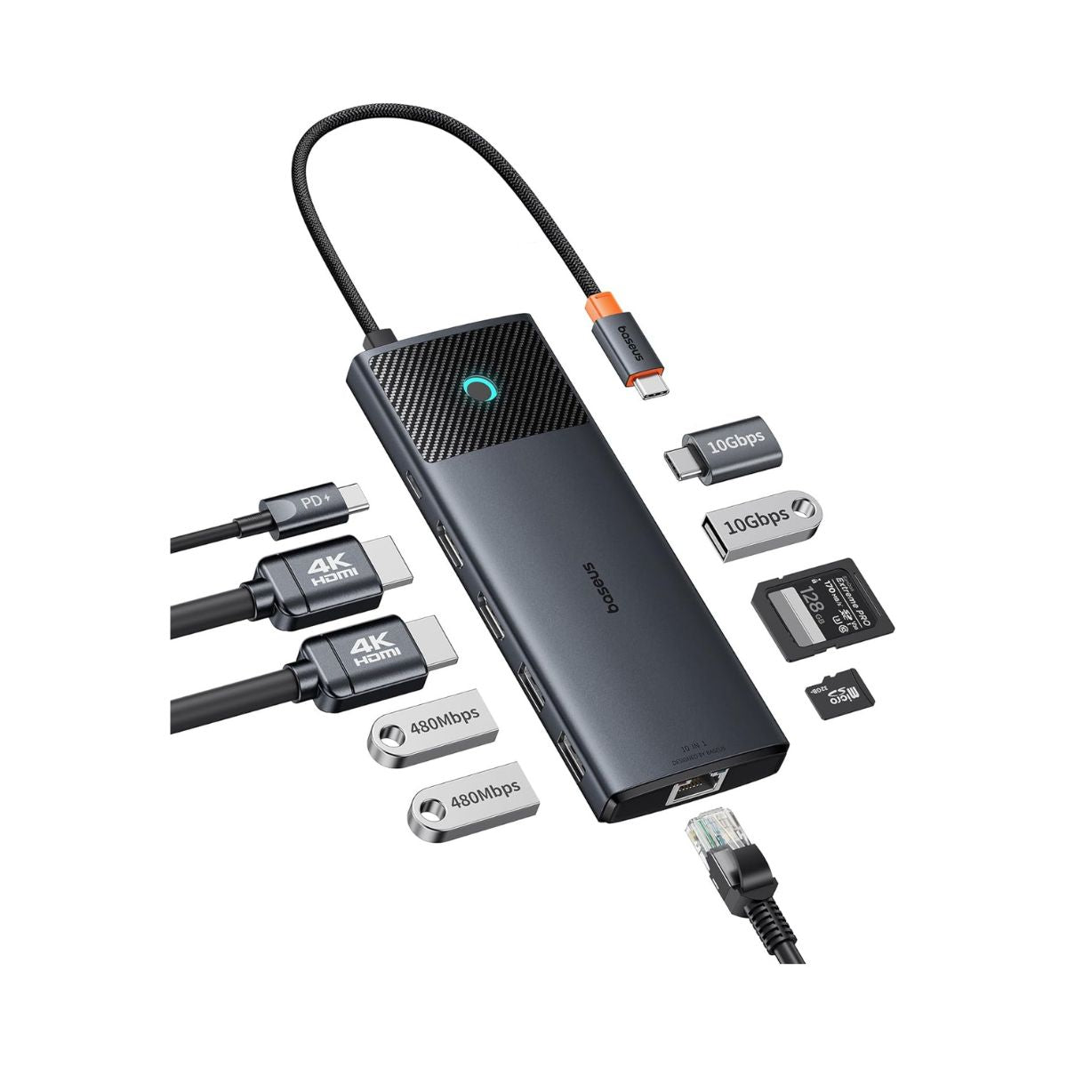 baseus-metal-gleam-series-ii-10-in-1-usb-c-hub-mit-4k-120hz-100w-pd-10gbps image 6
