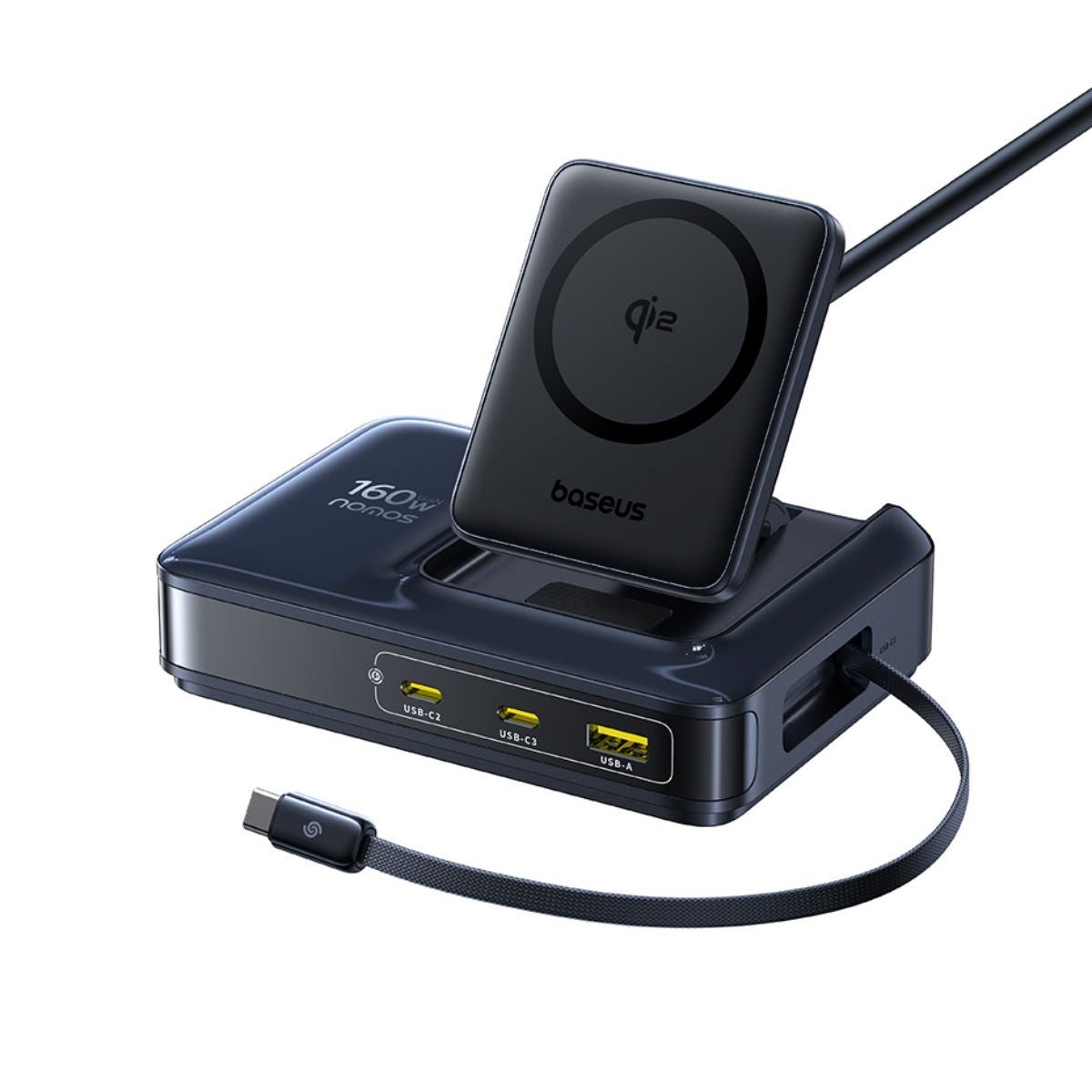baseus-nomos-nh21-5-in-1-ladestation-160w-mit-140w-usb-c-und-kabellosem-laden image 4