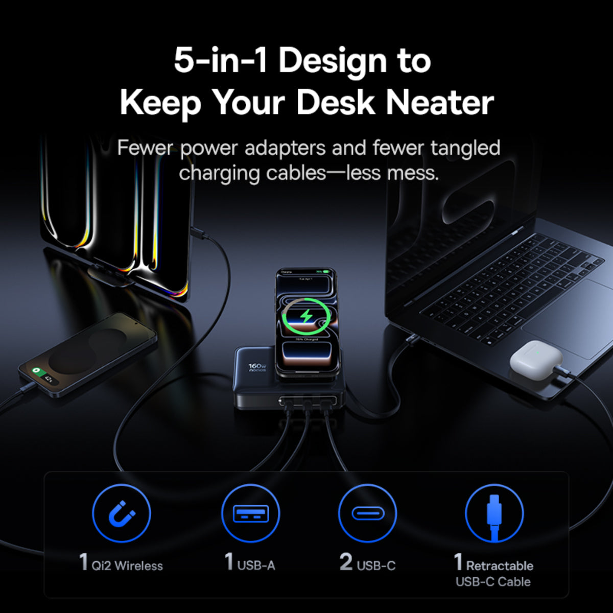 baseus-nomos-nh21-5-in-1-ladestation-160w-mit-140w-usb-c-und-kabellosem-laden image 7