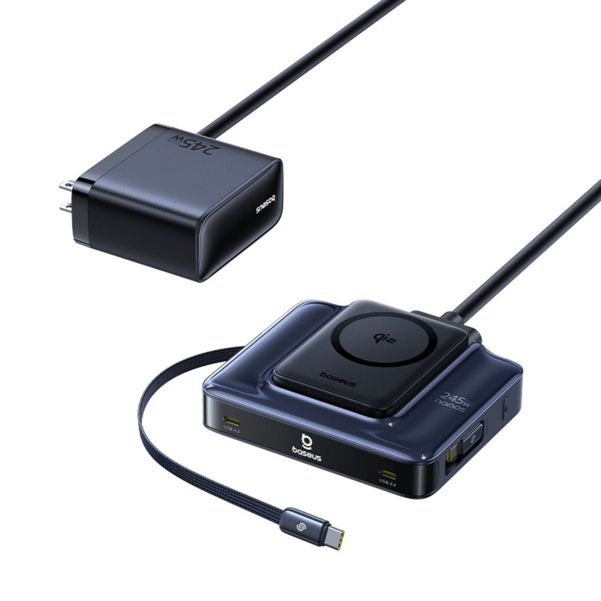 baseus-nomos-nh21-6-in-1-desktop-ladestation-245w-gan-mit-140w-usb-c image 3