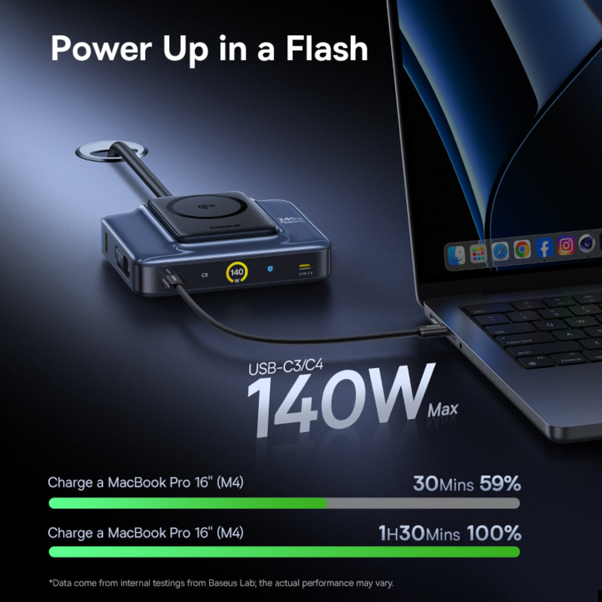 baseus-nomos-nh21-6-in-1-desktop-ladestation-245w-gan-mit-140w-usb-c image 6