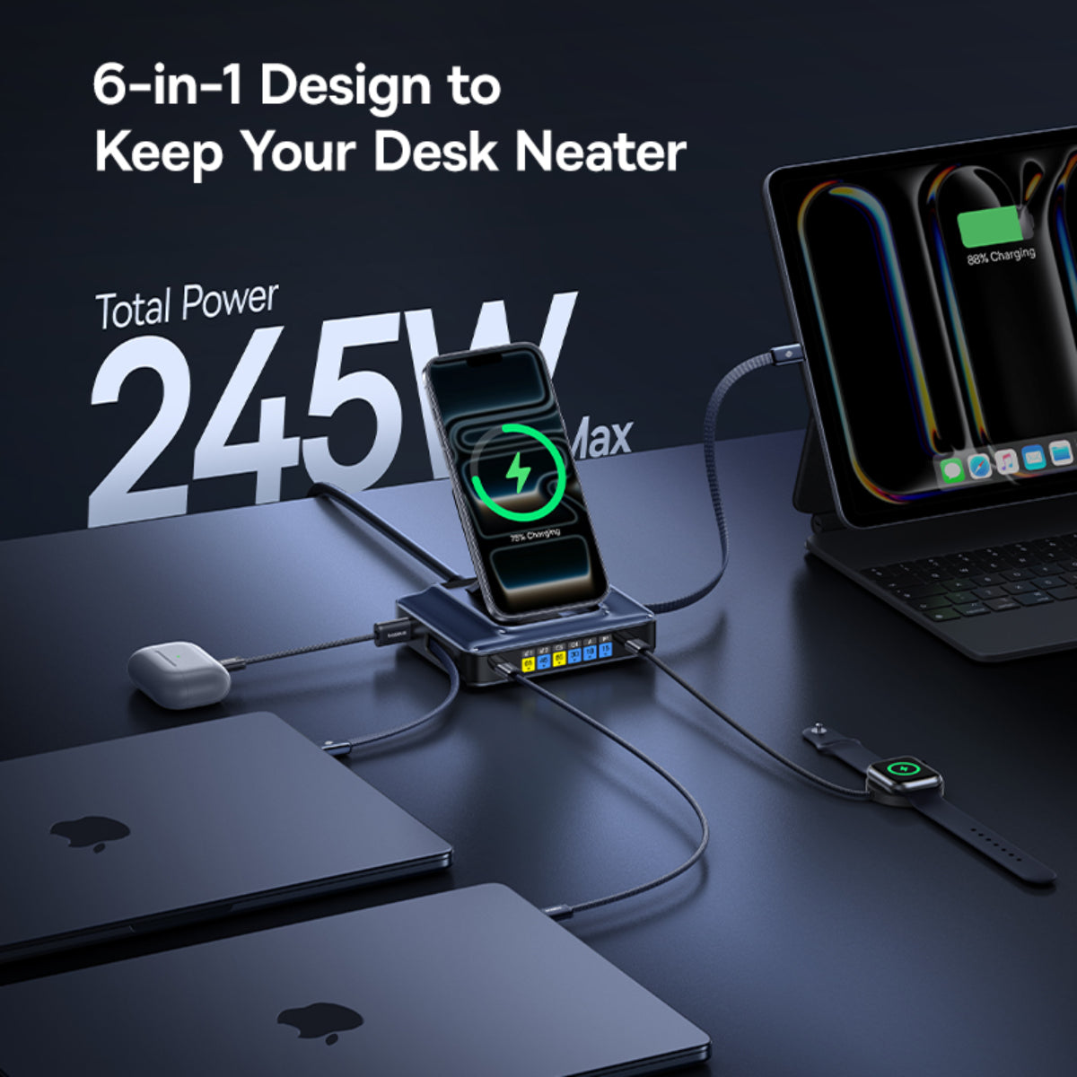 baseus-nomos-nh21-6-in-1-desktop-ladestation-245w-gan-mit-140w-usb-c image 8