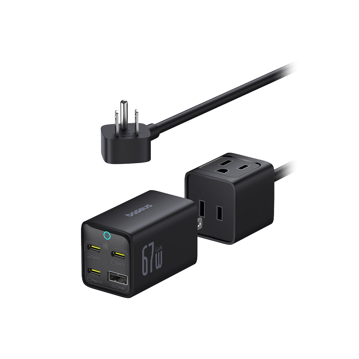 baseus-powercombo-mini-steckdosenleiste-mit-usb-c-67w-5-in-1 image 1